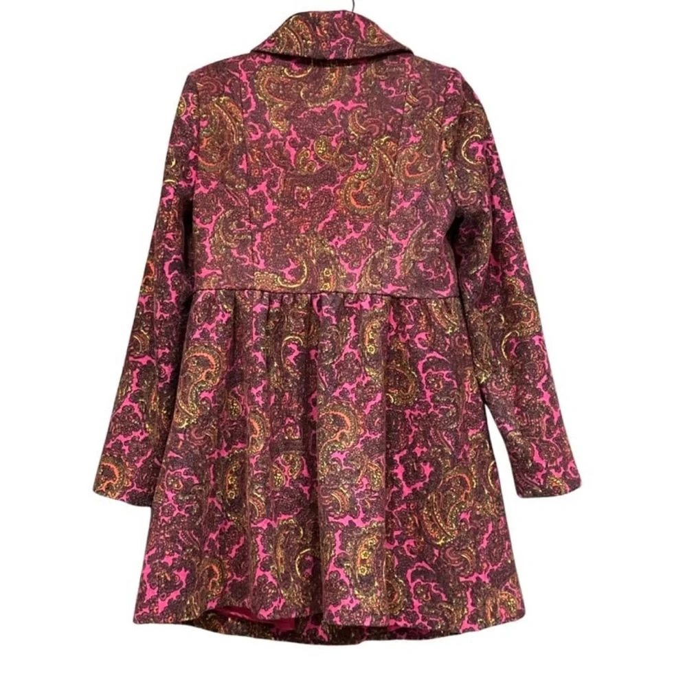 Anthropologie Plenty By Tracy Reece Plum Paisley Coat‎